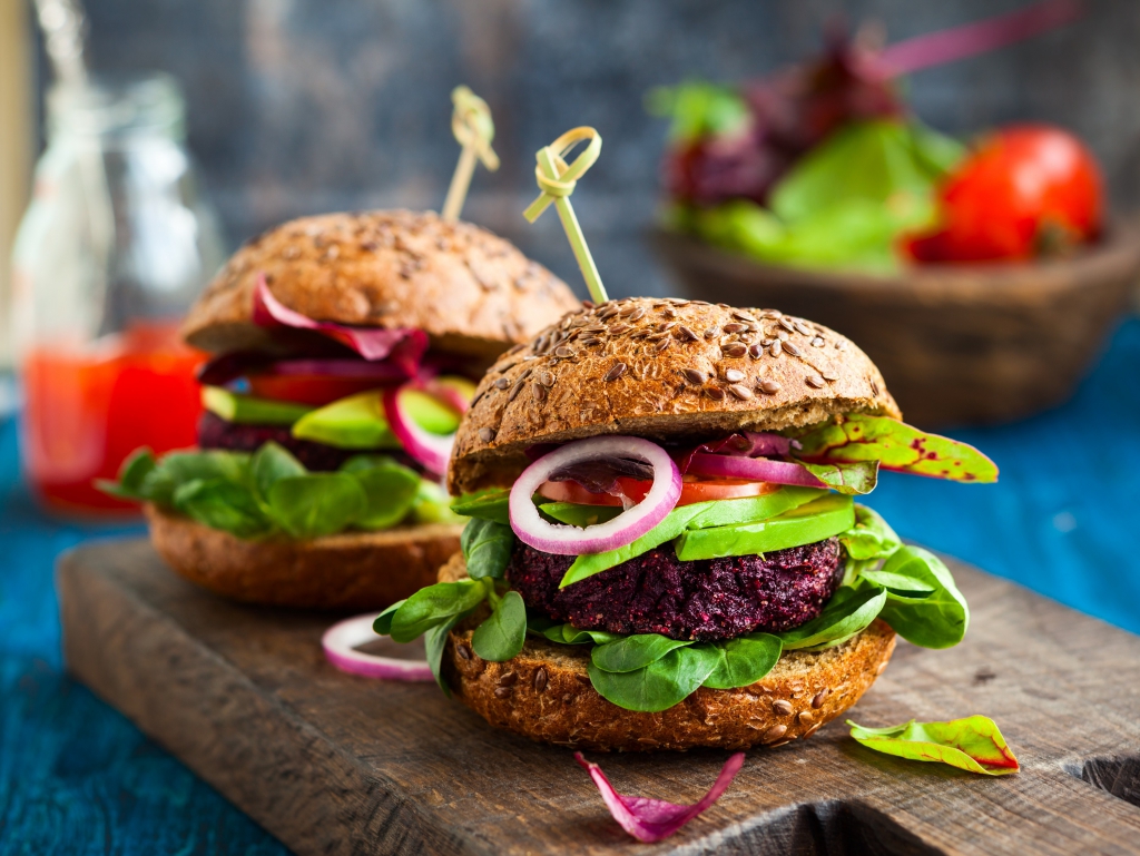 Beetroot veggie burger