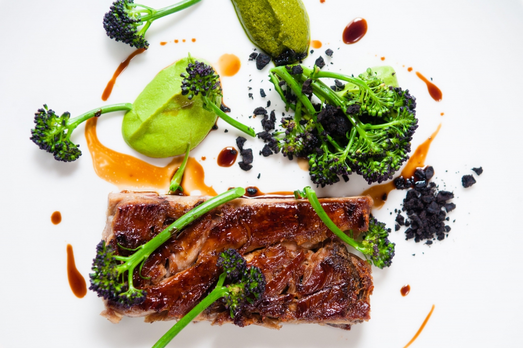 Lamb shoulder with sprouting broccoli