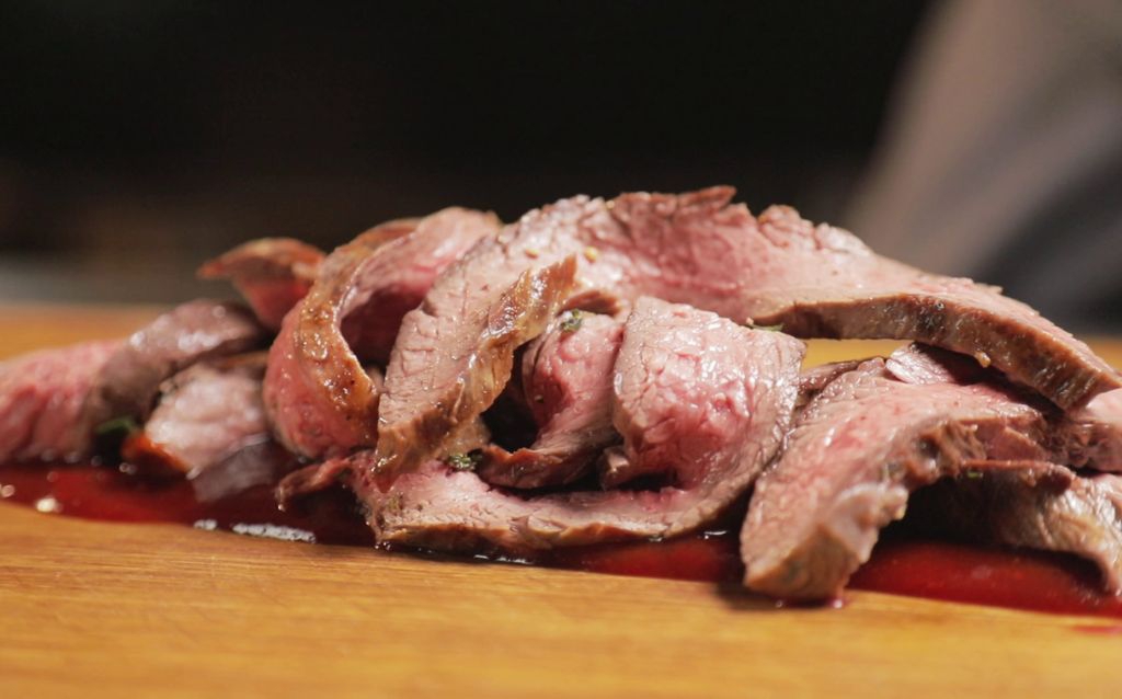 Video recipe: Flank steak with Vision Smoker